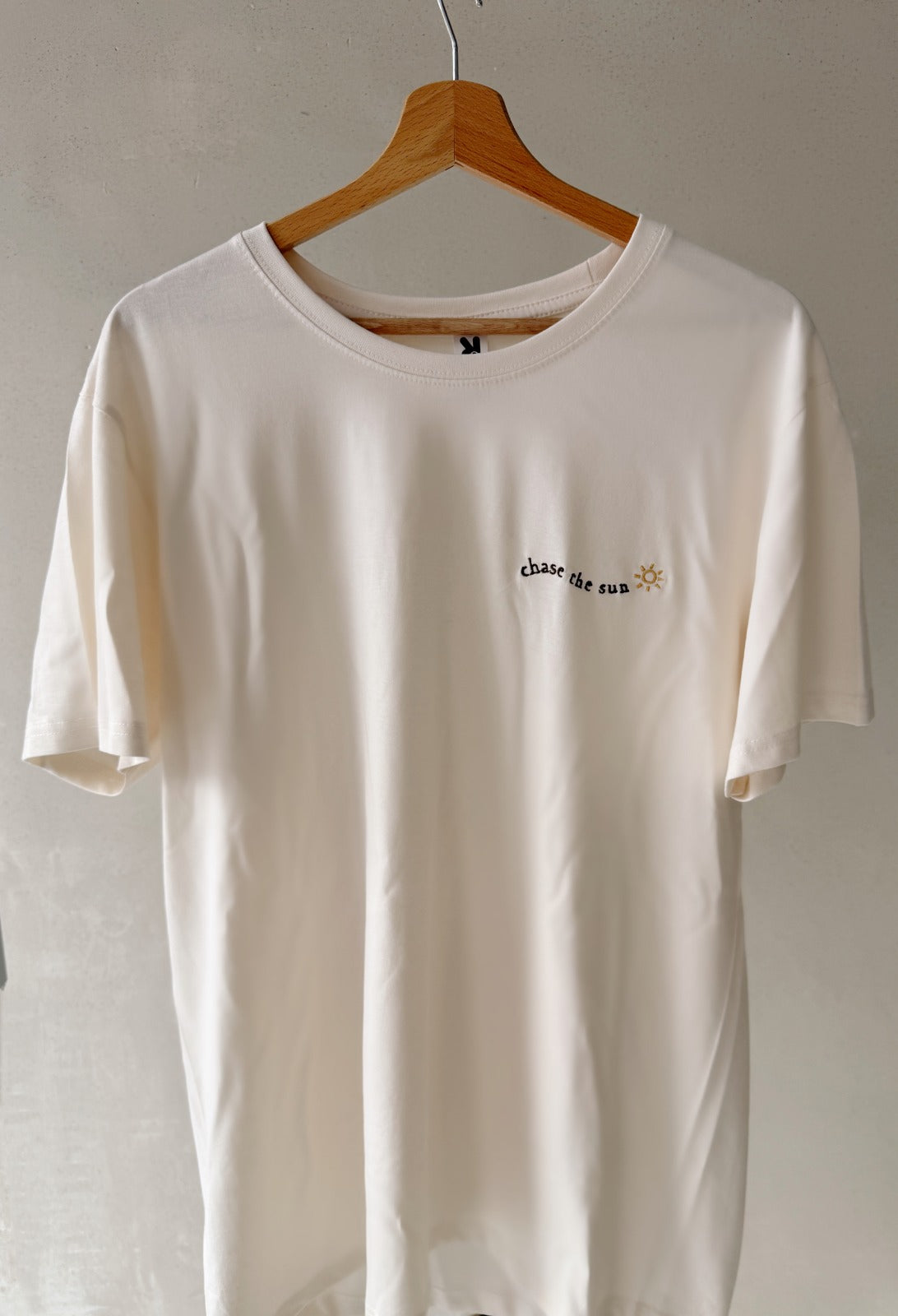 Camiseta manga corta beige