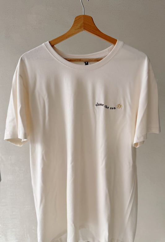 Camiseta manga corta beige