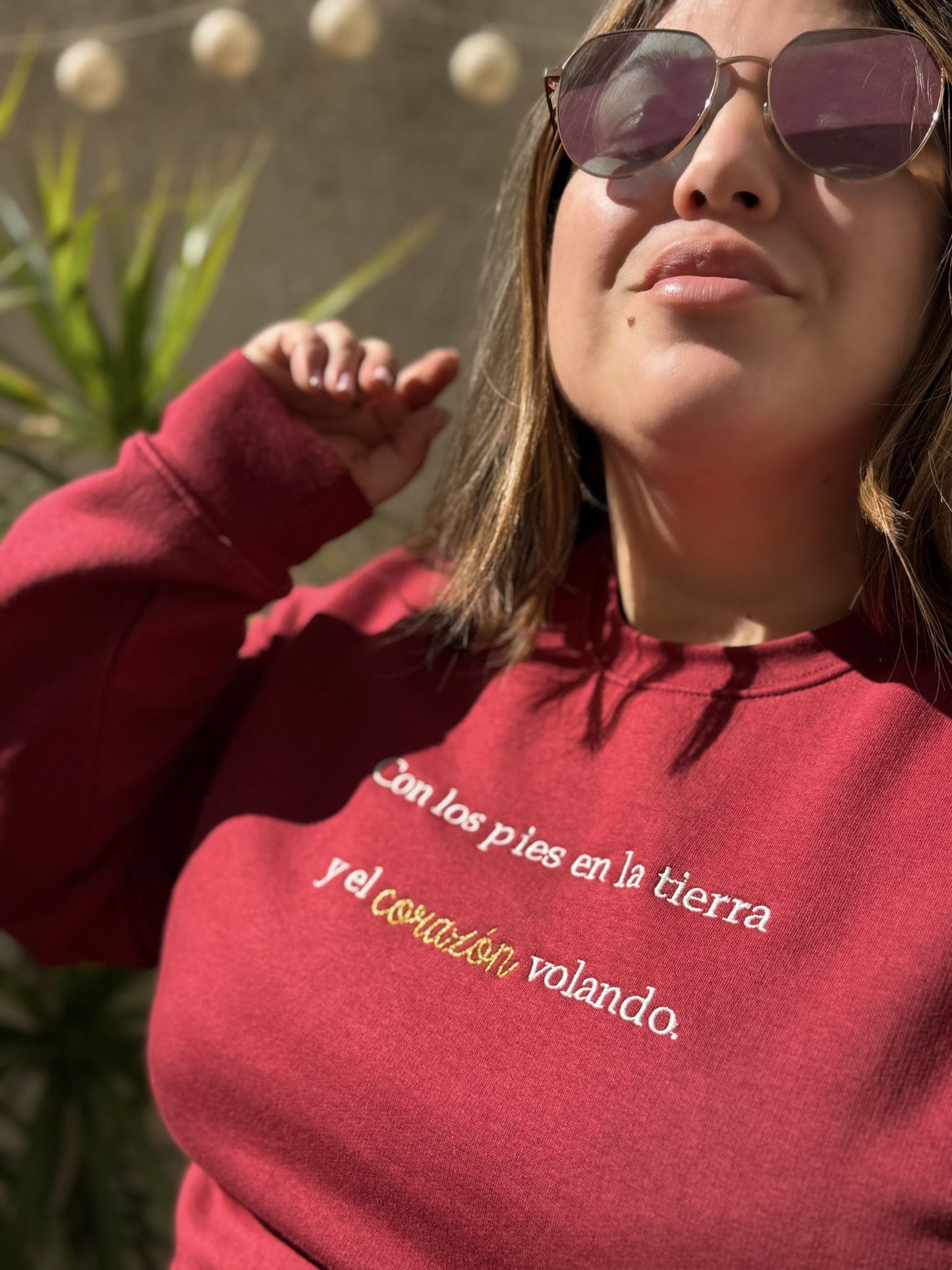 Sudadera burdeos